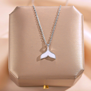 Conjunto de Collar con Colgante de Acero Inoxidable 316L con Baño de Oro y Plata PVD, a la Moda, Resistente al Agua, Antideslustre, Hipoalergénico, para Mujer - Product Image 6