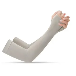 ปลอกแขนผ้าไอซ์ซิลค์แบบบีบอัดสำหรับทุกเพศ,ปลอกแขนป้องกันแสงแดดแห้งเร็วสำหรับฤดูร้อน