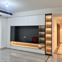 Meuble TV de salon de luxe, support de télévision, console, table basse et combinaison de meuble TV