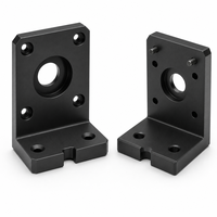 Services de fraisage CNC de précision sur mesure pour support de capteur en aluminium 6061-T6, plaque de base fixe en forme de L pour caméra