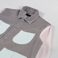 Veste de corvée personnalisée Hickory (100% coton) Coupe décontractée Design rayé non doublé Poignets boutonnés Design à quatre poches