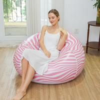 Canapé gonflable au design moderne et luxueux, motif rayé, chaise pliante pour les loisirs en plein air et les vacances