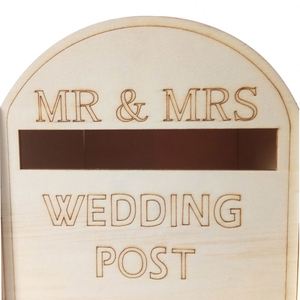 Wholesale Creative DIY Wooden <b>Post</b> <b>Box</b> <b>for</b> Wedding Reception, Gift Card Holder, and Baby Shower Dropshipping - Product Image 4