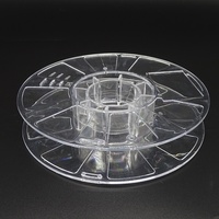 Bobine de fil vide moulée par injection transparente en plastique/ABS/PC pour imprimantes 3D