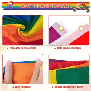 आकार पैटर्न कस्टम डबल पक्षीय कस्टम समलैंगिक गौरव ध्वज 3x5fts अमेरिकी lgbtq एकता अंतरिम ध्वज