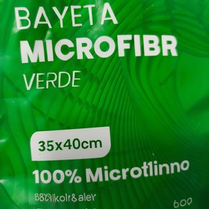 Bayeta Microfibra Vert 35x40cm 100% Microfibra Multiusage - Product Image 2