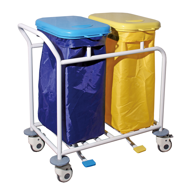 MN-LT002 Plastic linen cart large capacity hospital furniture laundry cart
