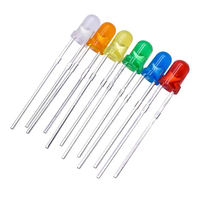 2mm 3mm 5mm 8mm 10mm Blanc Rouge Vert Bleu Jaune Ultraviolet RGB Infrarouge Circulaire Elliptique à Tête Plate 3V 3 6mm
