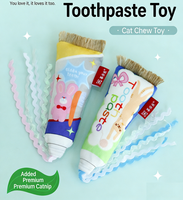 Jouet interactif pour chat en forme de dentifrice rose à la catnip, pour le divertissement autonome des chats, accessoires d'entraînement pour animaux de compagnie