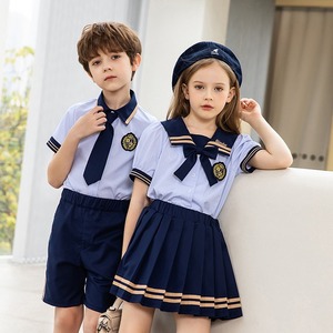 Uniforme d'école primaire de style anglais de <span class=keywords><strong>grande</strong></span> taille de 2 à 18 ans ensemble uniforme de garderie bleu uniforme d'école primaire japonais - Product Image 4