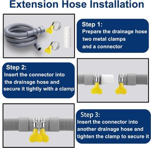 <span class=keywords><strong>Tuyau</strong></span> <span class=keywords><strong>de</strong></span> <span class=keywords><strong>vidange</strong></span> flexible en polyéthylène ondulé pour <span class=keywords><strong>lave</strong></span>-<span class=keywords><strong>vaisselle</strong></span> et <span class=keywords><strong>lave</strong></span>-linge électrique <span class=keywords><strong>universel</strong></span> SHENGYUE 1,5 m-2 m gris - Product Image 4