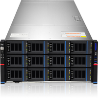 Serveur 2U avec un seul processeur AMD 7002/7003 et 16xDDR4 de mémoire, 12xSATA/SAS 3.5' HDD et 10xPCIe4.0 cartes accélérateurs et serveur AI en rack