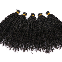 Extensions de cheveux brésiliens humains 100% vierges, cheveux crépus bouclés, Afro, i-tip, microlink, Extensions de cheveux humains, 3C, pour femmes, nouvelle collection