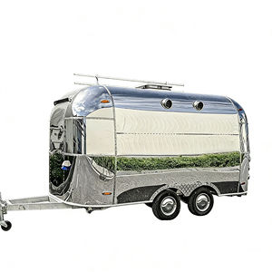 Chariot de restauration mobile élégant à surface miroir, spécialisé dans les glaces, les salades, les collations, pour les événements sportifs sur le campus - Product Image 3