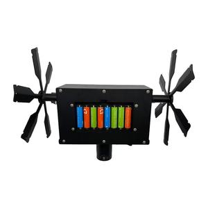 آلة طاحونة الهواء الدوارة للمؤثرات الخاصة بالمسارح ذات عجلتين دوارتين ونظام إطلاق ألعاب نارية ونافورة يعمل بالتحكم عن بعد لاسلكيًا - Product Image 6