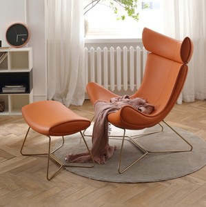 Poltrona Reclinabile Moderna <span class=keywords><strong>Imola</strong></span> di Lusso Nordico, Sedia Relax per Soggiorno in Fibra di Vetro, Set di Poltrone in Pelle, Poltrona Decorativa - Product Image 2