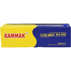 Cling Wrap 1000 Sq Ft 12 In Food Grade PE Material BPA Free <b>Kitchen</b> Use - Product Image 1
