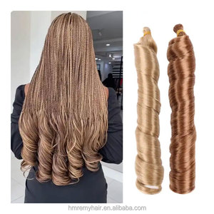 Vente en gros usine – <span class=keywords><strong>Cheveux</strong></span> à tresser <span class=keywords><strong>bouclés</strong></span> à la française de 22 pouces, 150g/pièce, pour tresses, extensions de <span class=keywords><strong>cheveux</strong></span> pré-étirées, mèches bouclées à la française - Product Image 2