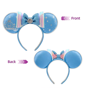 Bandeau oreilles de souris 2025 Cendrillon <span class=keywords><strong>Raiponce</strong></span> Princesse Arc Minnie Oreille Couvre-chef pour adultes enfants Bandeau vacances - Product Image 4