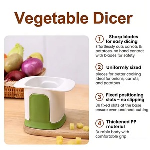 Cortador de Verduras Multifuncional Manual, Cortador de Frutas y Verduras para Patatas, Zanahorias, Pepinos, Picador de Cocina, Herramienta para Cortar en Cubos y Rebanar - Product Image 5