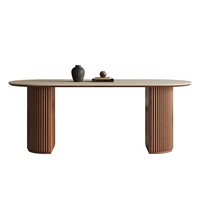 Mobilier de salle à manger moderne Dîner italien de luxe Table et chaises de salle à manger en bois Restaurant Salle à manger Cuisine Table en bois
