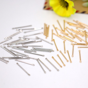 Double-hole Round Connecting Rod Jewelry Pin 500pcs <b>Bag</b> Pack For DIY Earrings <b>Studs</b> Accessories Yiwu Origin - Product Image 1