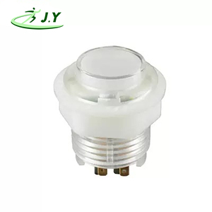 28mm 및 24mm LED 조명 아케이드 게임기 라운드 푸시 버튼 스위치 동전 작동식 동전 푸셔