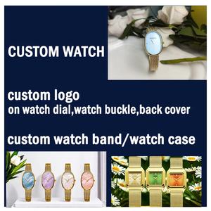 Montres à quartz pour femmes, dernières tendances de la mode, forme ovale fine, boîtier en acier, acier inoxydable, montre élégante pour femmes, montre de luxe en or rose - Product Image 3