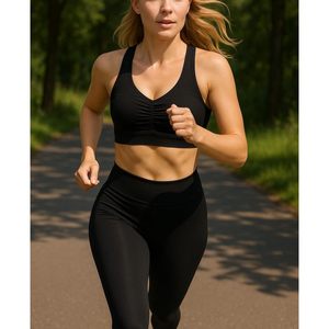 Sujetador Deportivo FOXA para Mujer, de Algodón y Elastano, Estilo Racerback, Elástico en 4 Direcciones, para Entrenamiento y Fitness, Paquete Múltiple - Product Image 5
