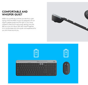 Clavier sans fil optique Logitech K580, design fin et léger, portable, pour une utilisation multi-appareils au bureau - PC, tablette, ordinateur portable - Product Image 5
