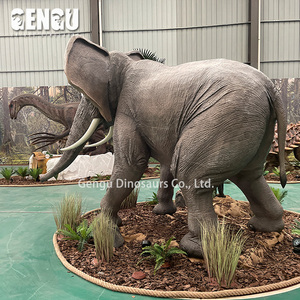 Statue d'éléphant grandeur nature modèle animal de la <span class=keywords><strong>jungle</strong></span> safari pour une utilisation en intérieur centres commerciaux en métal durable parcs d'aventure publics aéroports - Product Image 6