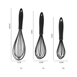 Nhà bếp trứng công cụ tay Mixer dây <span class=keywords><strong>Whisk</strong></span> thép không gỉ Nhãn hiệu kem trứng Beater với Silicone xử lý khuấy để sử dụng nhà - Product Image 2