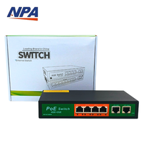 Pabrik 10/100M tidak dikelola mini POE switch 6 port untuk cctv