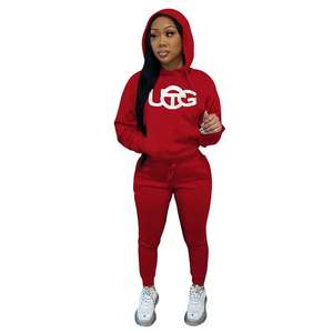 Conjunto Deportivo Informal de Dos Piezas con Sudadera con Capucha y Pantalones Deportivos, Chándal Personalizado para Mujer - Product Image 4