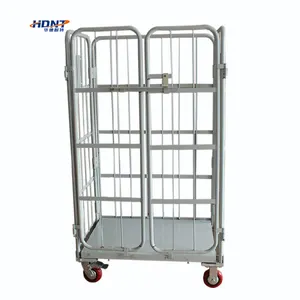Wholesale Steel Storage Mesh Roll Container Trolley Security Standard Size-Hand Carts & Trolleys