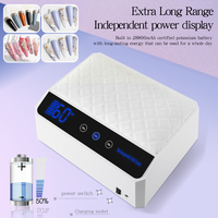 Lampe à ongles UV LED haute puissance 178W pour deux mains, rechargeable avec batterie 28800mAh, lampe IV avec coussin pour les mains pour les ongles