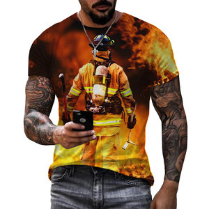 Nueva Camiseta con Estampado 3D de Bombero Americano para <span class=keywords><strong>Hombre</strong></span>, Moda de Verano, <span class=keywords><strong>Talla</strong></span> <span class=keywords><strong>Grande</strong></span>, Estampado Completo, Camiseta para <span class=keywords><strong>Hombre</strong></span> - Product Image 3