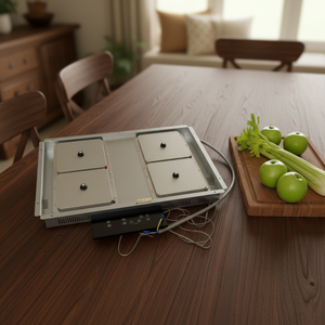 Table de <span class=keywords><strong>cuisson</strong></span> à induction électrique encastrable invisible <span class=keywords><strong>4</strong></span> <span class=keywords><strong>feux</strong></span> en acier inoxydable céramique écologique pour la maison - Product Image 3