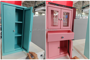 Mini porta magnetica a due battenti armadietto in metallo rosa per la casa decorazione da tavolo pieghevole per soggiorno <span class=keywords><strong>mobili</strong></span> regali per le feste dei bambini - Product Image 6