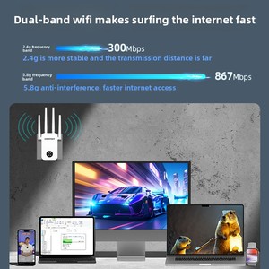 <span class=keywords><strong>COMFAST</strong></span> CF-WR762AC Répéteur et amplificateur WiFi double bande 1200 Mbps 2,4 GHz/5 GHz avec 4 antennes, couverture de 500 à 1000 m² - Product Image 3
