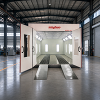 Solution tout-en-un Premium : Cabines de peinture automobiles diesel 43 kW 80 ° Cabine de peinture automobile avancée C Baking Paint Booth Advanced Automotive Spray Oven Room