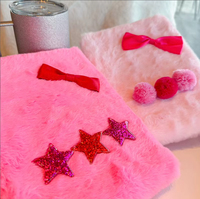 Carnet en peluche en forme d'étoile et de nœud, rose, motif cœur et étoile, de haute qualité, mignon et créatif, pour filles, vente en gros d'usine