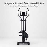 Appareil elliptique à volant d'inertie de 4,5 kg pour la remise en forme à domicile, contrôle programmé, écran LCD, suivi du rythme cardiaque et des calories, entraîneur elliptique domestique