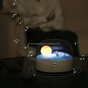 Venta caliente soporte de escritorio moderno decoración de Navidad magnético recargable Led forma Lunar noche cielo estrellado 3D lámpara de Luna Luz - Product Image 1