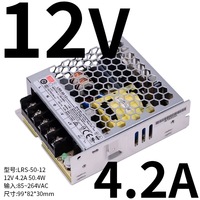 Fuente de Alimentación Conmutada Industrial Mean Well LRS 24V, Carcasa Única, 50W, Alta Eficiencia, Entrada 85-264VAC, Temperatura
