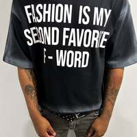 T-shirt ample vintage 100 % coton pour homme, col rond, motif animalier unique, vente directe