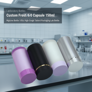 Custom Frosted 60 Capsule <b>Medicine</b> <b>Bottle</b> 150ml High Grade Tablet Packaging Lab <b>Bottle</b> - Product Image 3