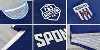 Camiseta de Fútbol Personalizada Aibort Movement, Malla Adaptable con Flujo de Aire Optimizado para el Traslado del Sudor, Cómoda, Moldeadora, Resistente, para Equipo
