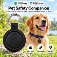 Actieve hondenhalsband BLE tracking tag, werkt met Apple Find My & Google Find My Device dual systeem, waterdicht, anti-verlies slimme tag