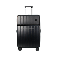 Grosir Langsung Pabrik Tas Laptop Mewah Bukaan Depan 4 Roda Ramah Lingkungan Ringan Bahan Polyester ABS+PC 20 24 28 Custom